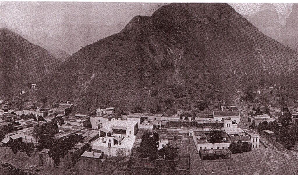 Foto antigua del municipio de Batopilas, Chihuahua.