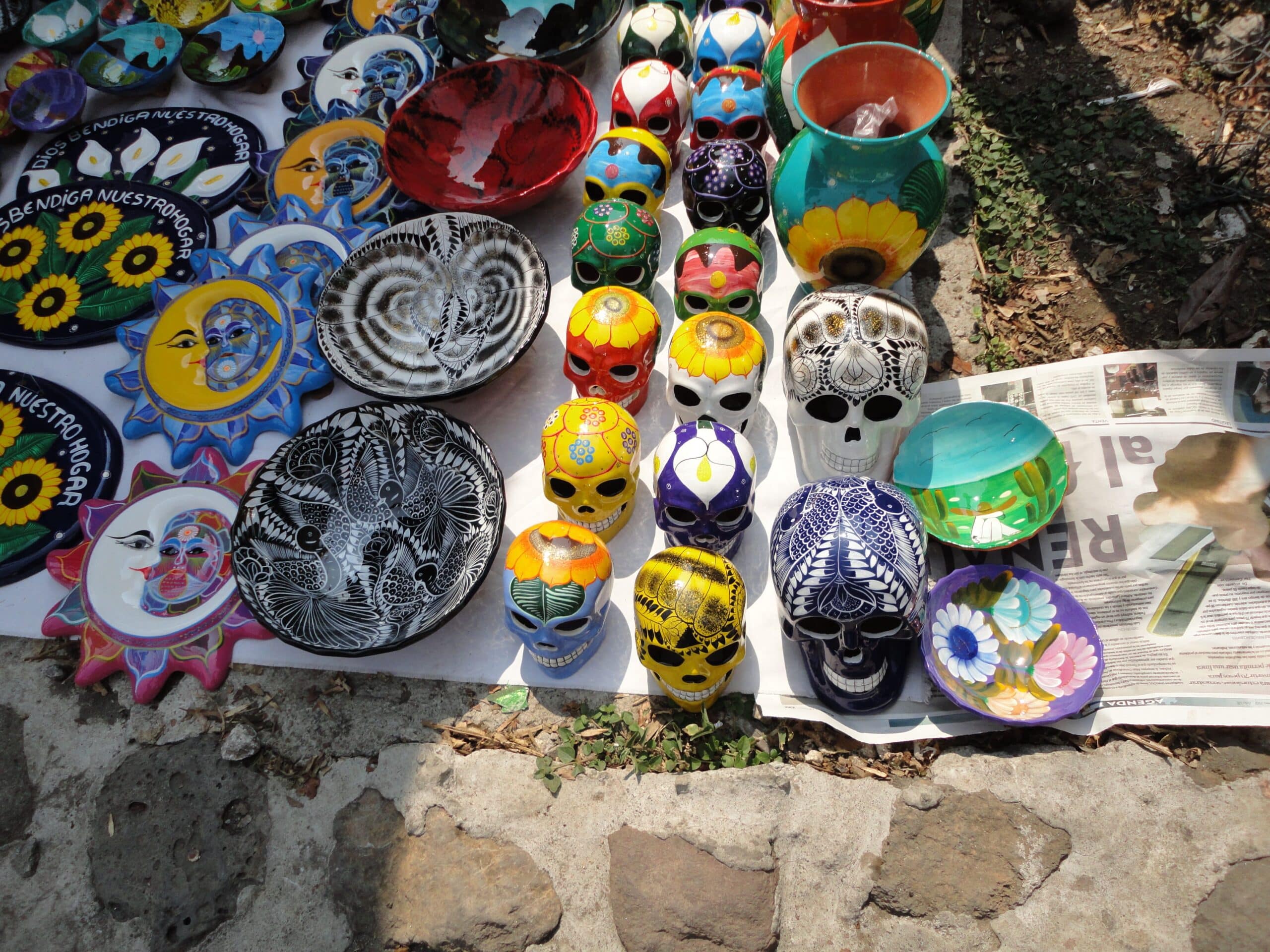Artesanías de cerámica de Tepoztlán.