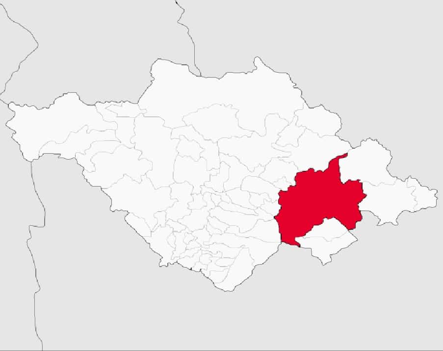 Mapa de Huamantla en el estado de Tlaxcala. Imagen tomada de internet.