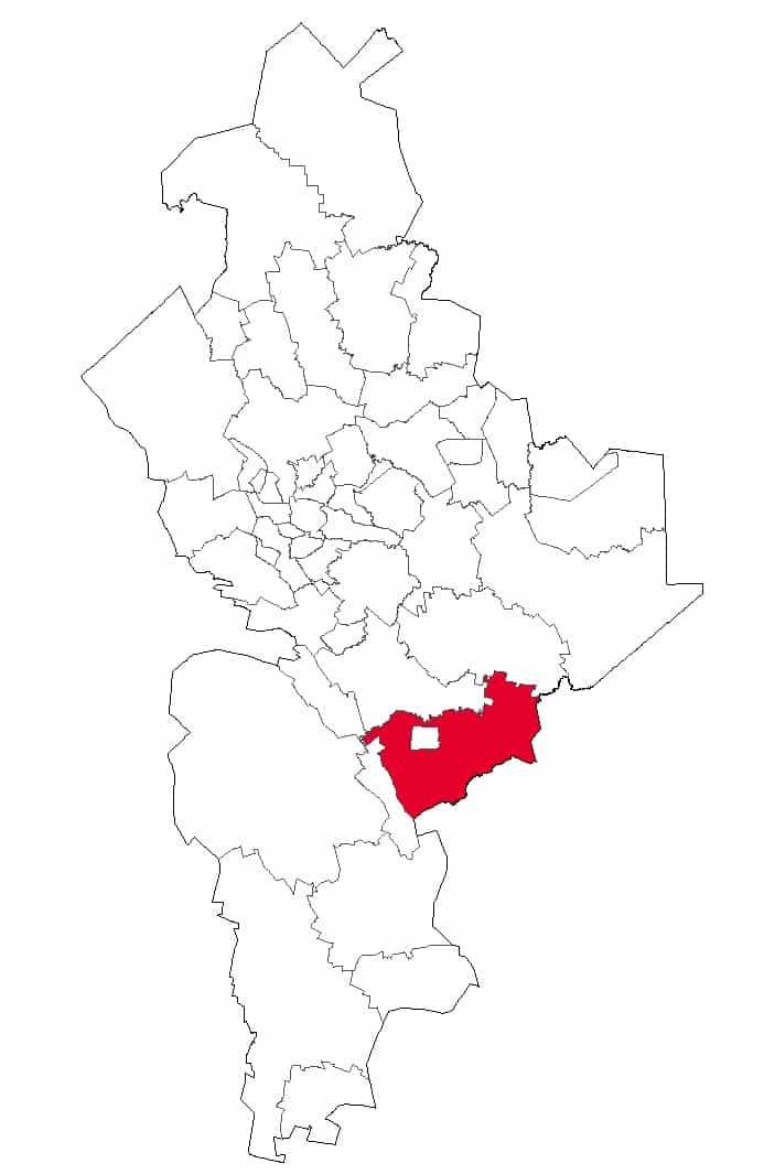 Mapa de la región de Linares en el estado de Nuevo León.