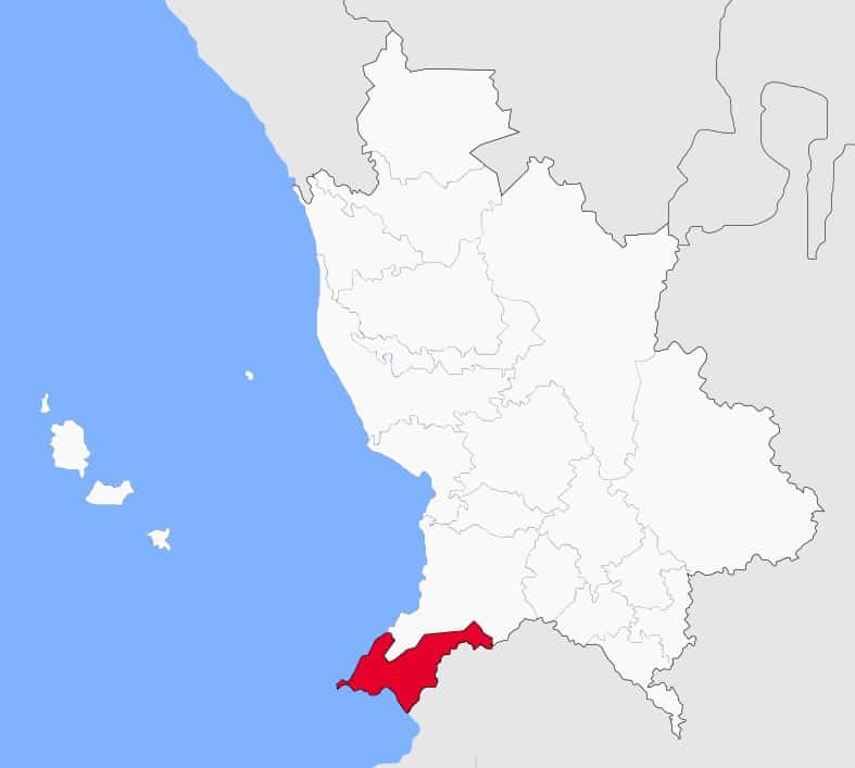 Mapa de Sayulita en el  estado de Nayarit. Imagen tomada de internet