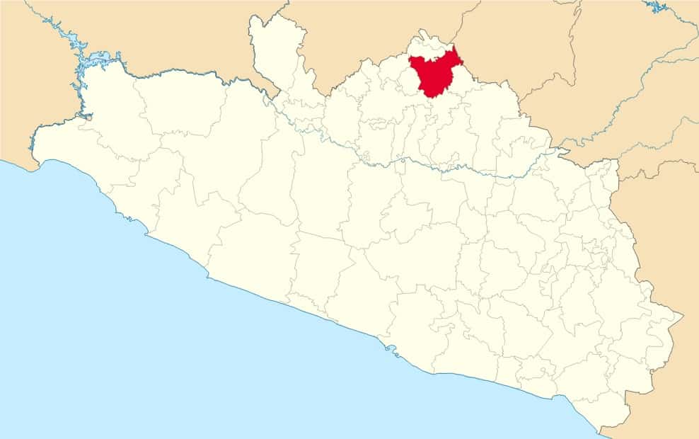 Mapa de Taxco en el estado de Guerrero. Imagen tomada de internet. 