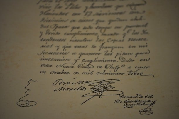 Firma de José María Morelos y Pavón