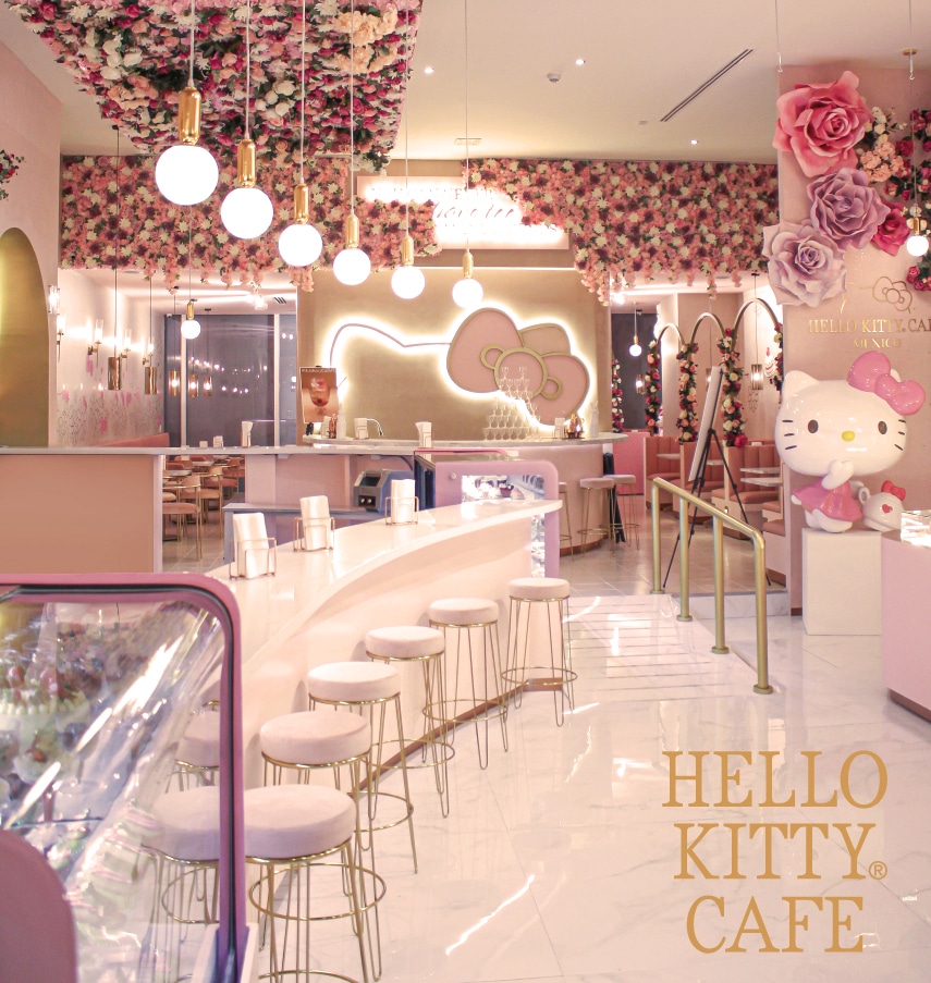 Interior y decoracion del Hello Kitty Cafe
