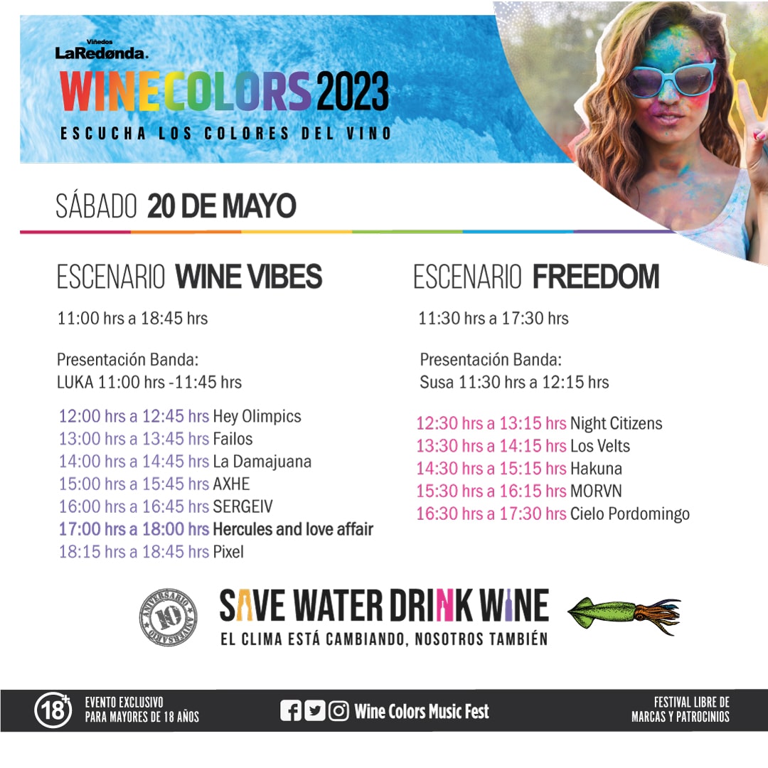 Llénate de color y música en el Wine Color Music Fest Descubre México