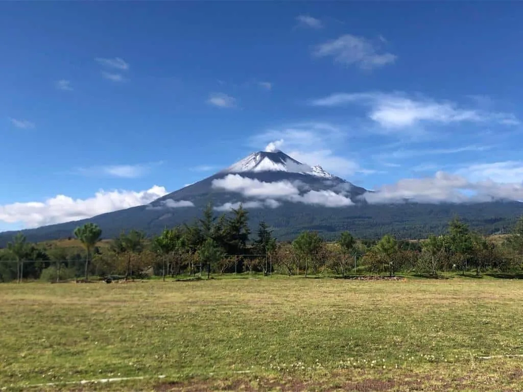 vista al popocatepetl