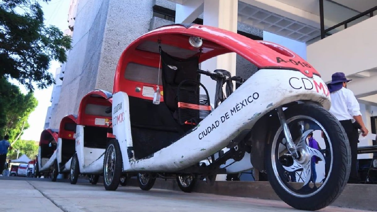 Ciclotaxis en el Centro Histórico de CDMX