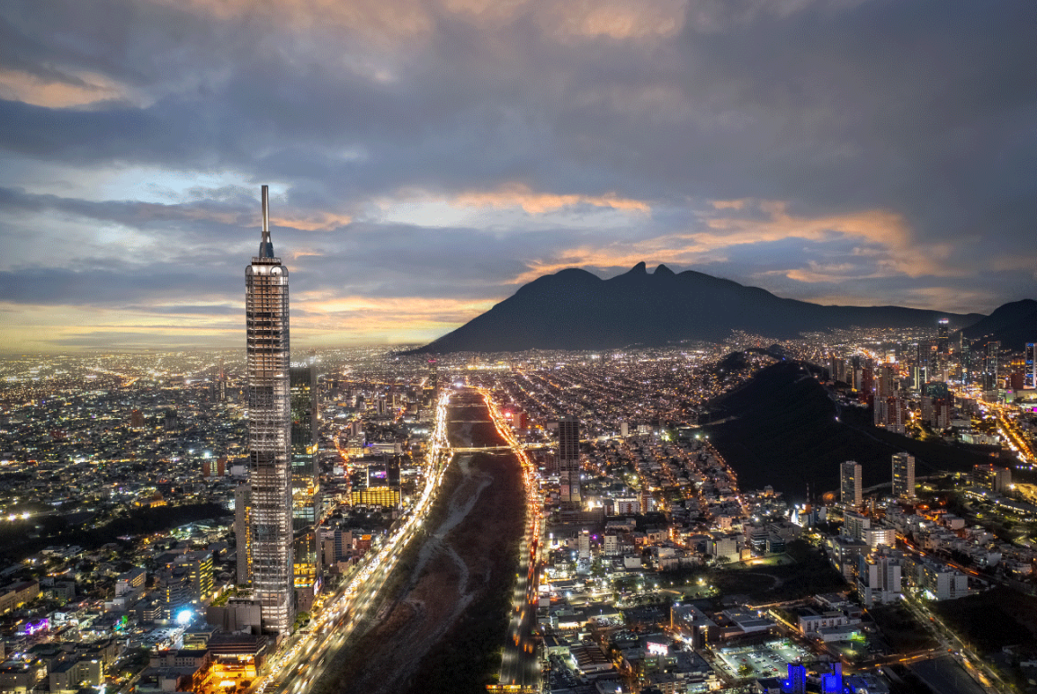 Rise Tower será la torre más alta de Latinoamérica con una sorprendente altura de 456 metros, posicionando a Rise en las top 20 torres más altas a nivel mundial. Este proyecto se ubica en la colonia Obispado en Monterrey, Nuevo León. Contará con hotel, departamentos, oficinas y algunos restaurantes.