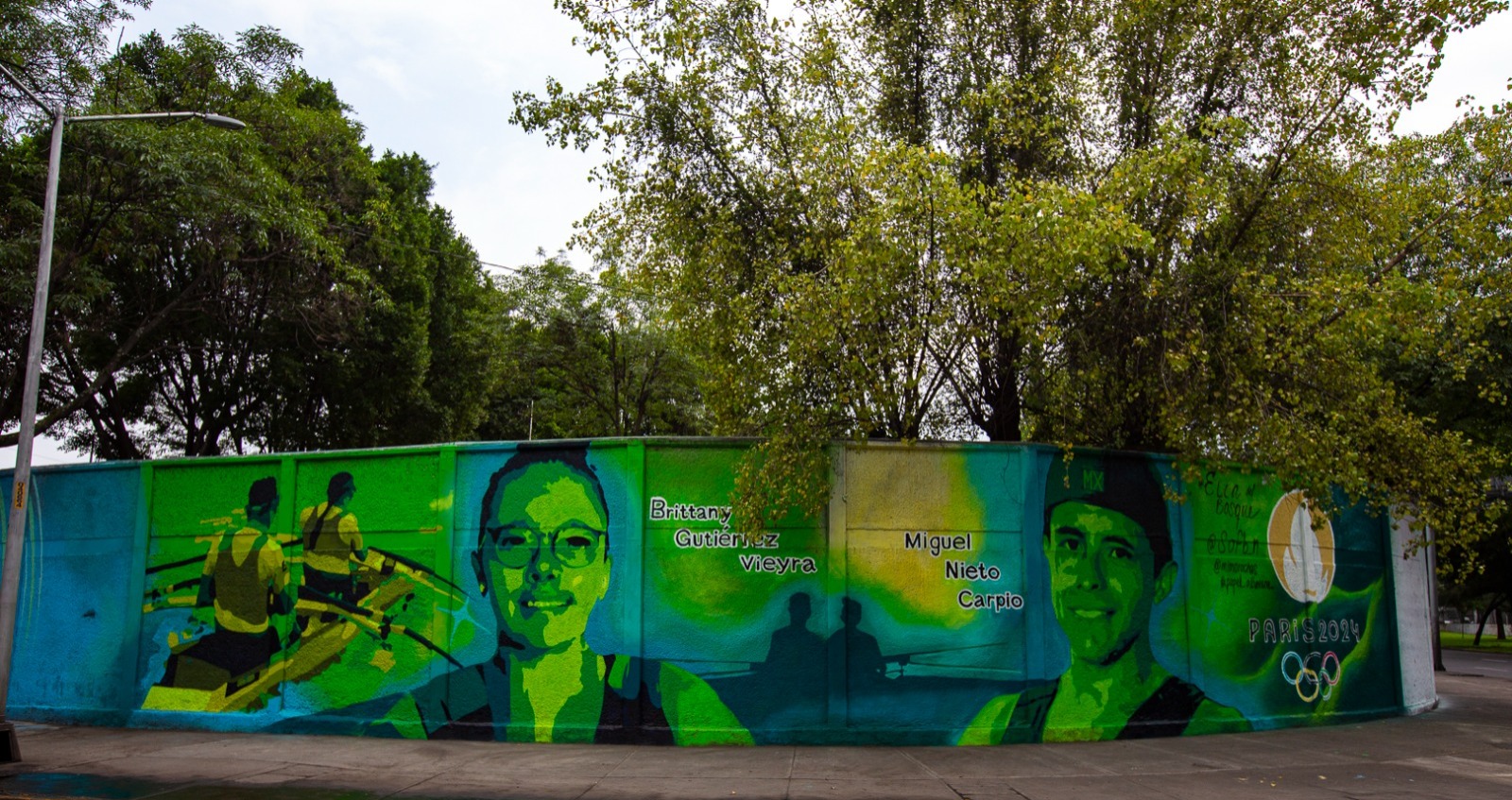 Mural de atletas paralímpicos