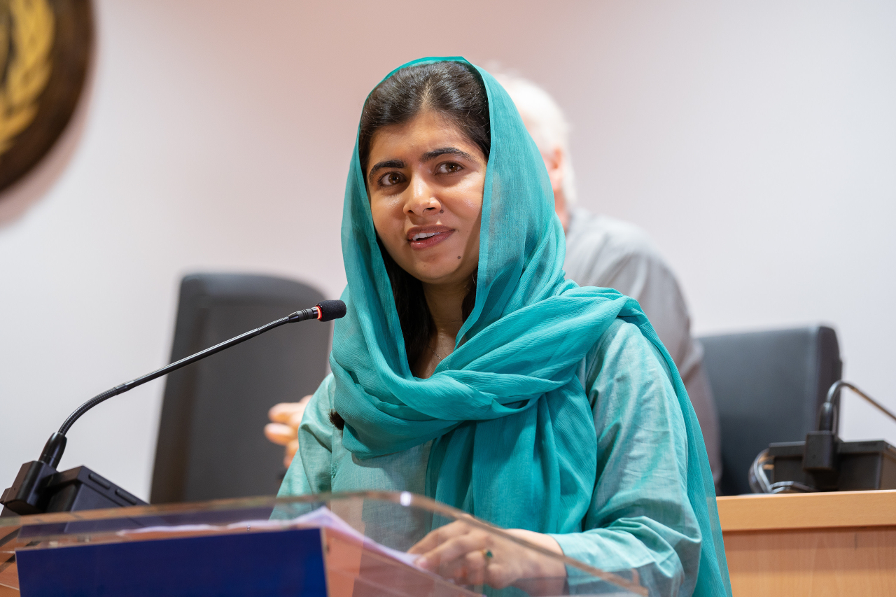 Malala en conferencia en México