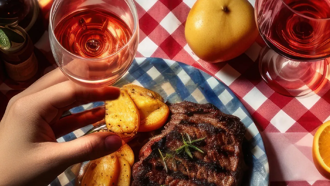 Carne y vino