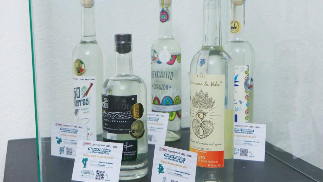 Marcas de mezcal de Puebla que se presentaran en el Wine Paris