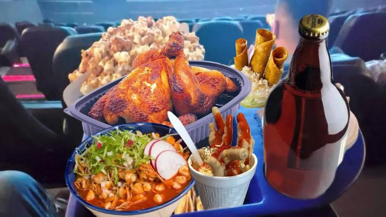 meter comida al cine