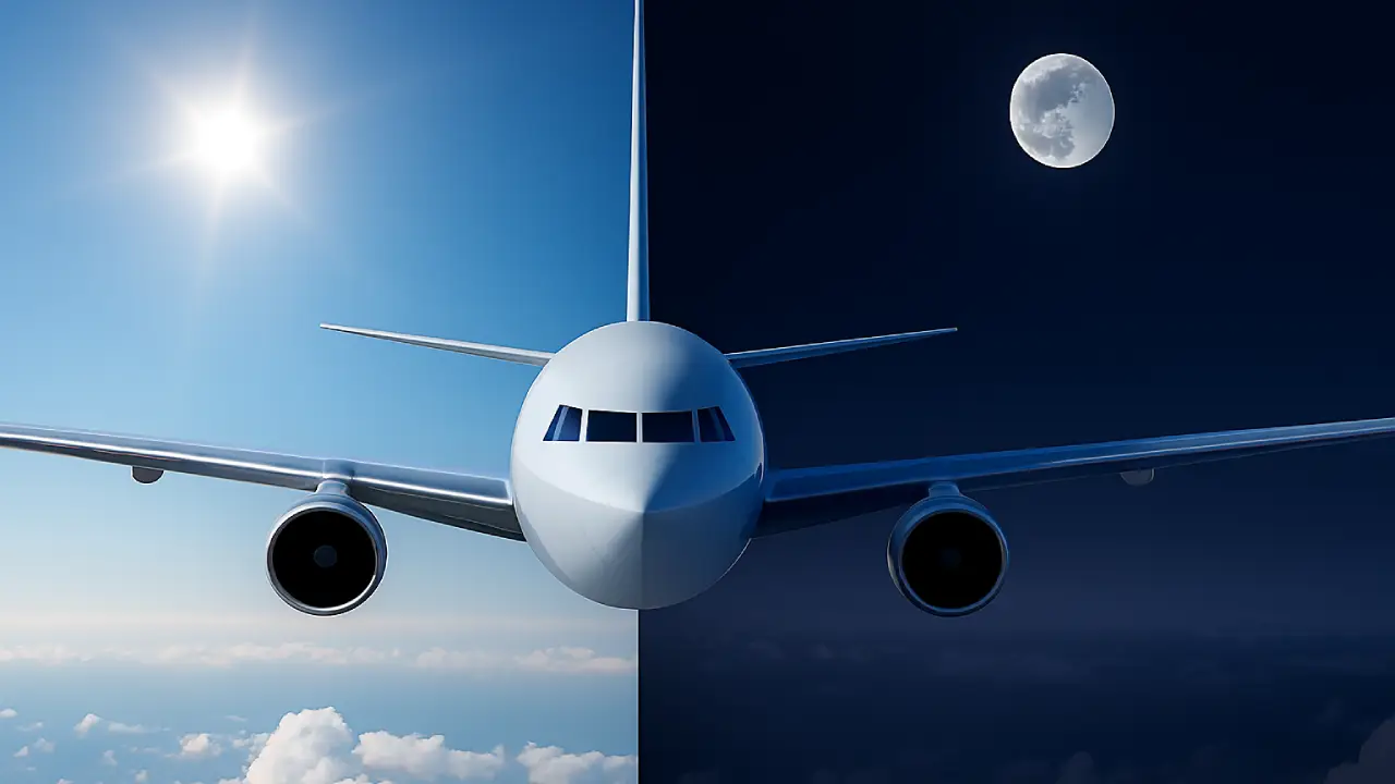Cuándo es más seguro viajar en avión: ventajas de volar de día o de noche
