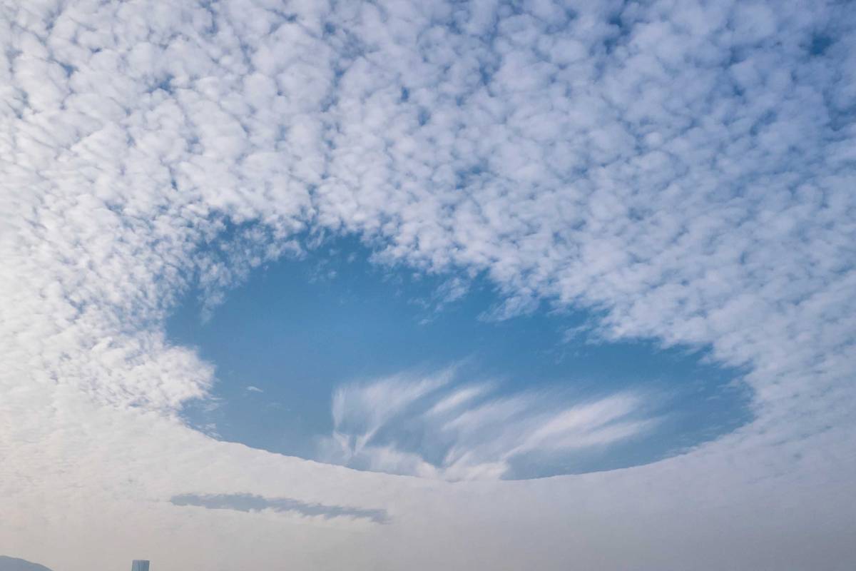 Un gran “agujero” en el cielo de Puebla: nubes Cavum deslumbran