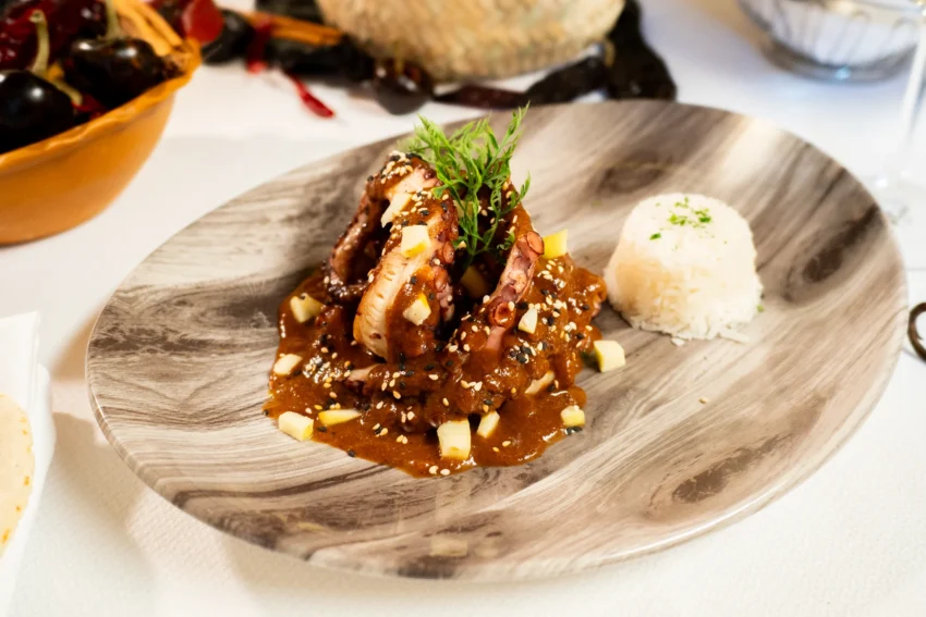 Mole de guayaba con pulpo. Hacienda de los Morales. Festival de Moles.