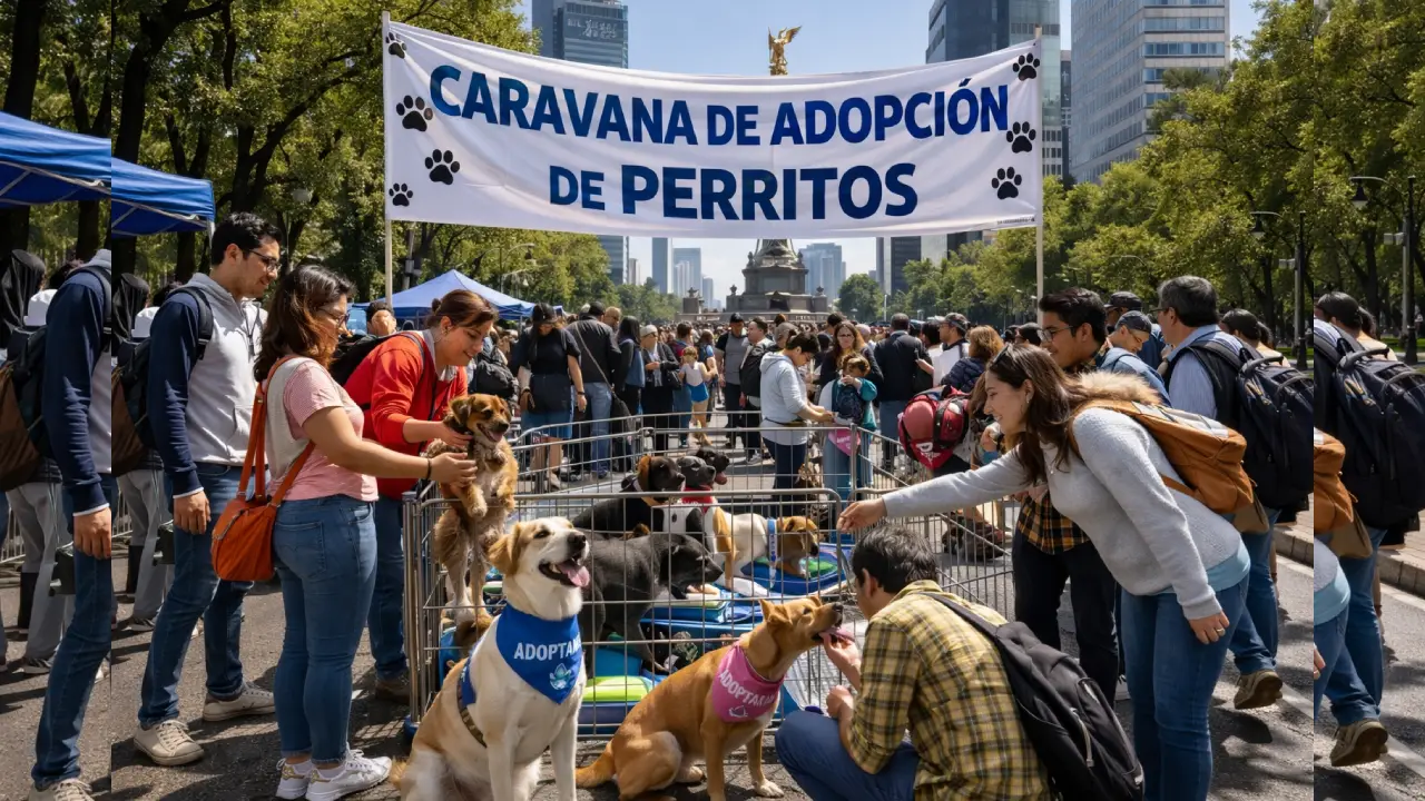 Caravana de Adopción de perritos llega a Reforma este marzo