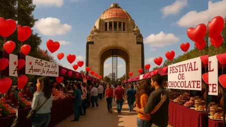 Festival de chocolate en CDMX: sabores y flores en el Monumento