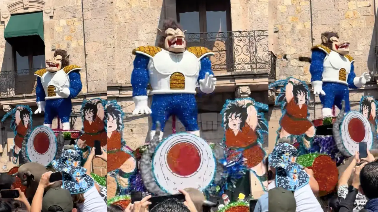 Torito de Dragon Ball sorprende en el Carnaval de Morelia 2026