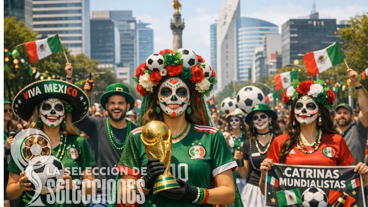 Desfile de Catrinas Mundialistas: tradición y futbol en CDMX