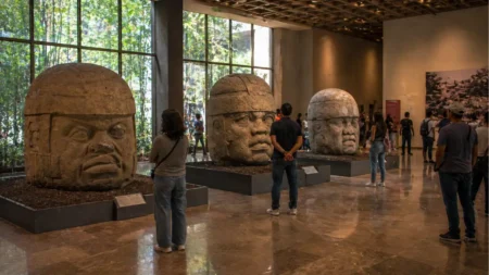 Donde se encuentran las originales cabezas olmecas descubiertas en México