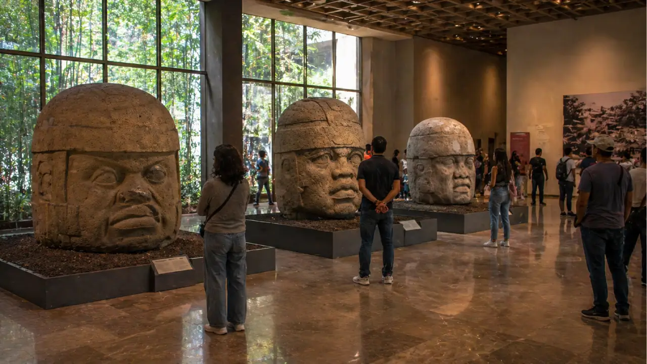 Donde se encuentran las originales cabezas olmecas descubiertas en México