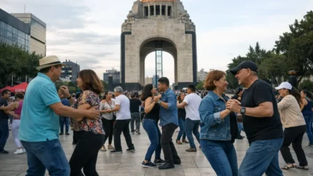 Megabaile sonidero en Revolución: ritmo, comunidad y baile por la paz