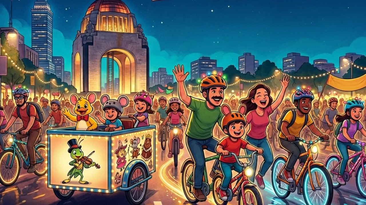 No te pierdas la rodada nocturna de Cri Cri en CDMX por el Día del Niño