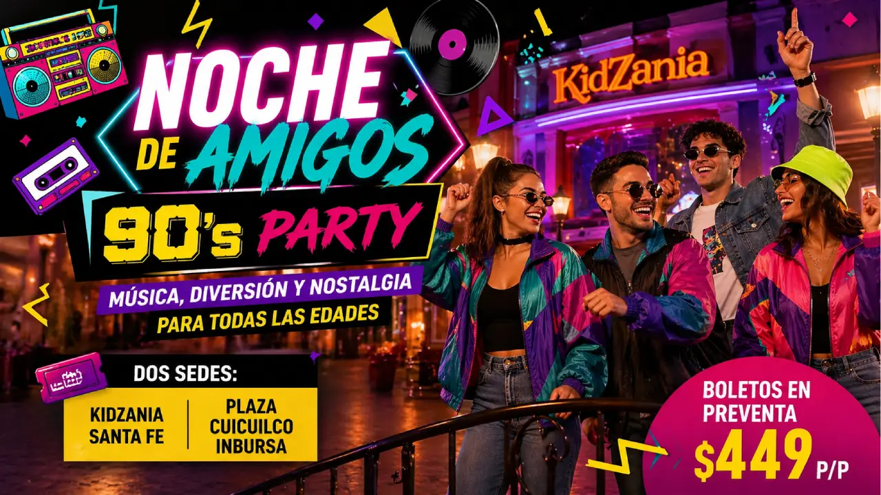 Revive los 90 en la Noche de Amigos de KidZania